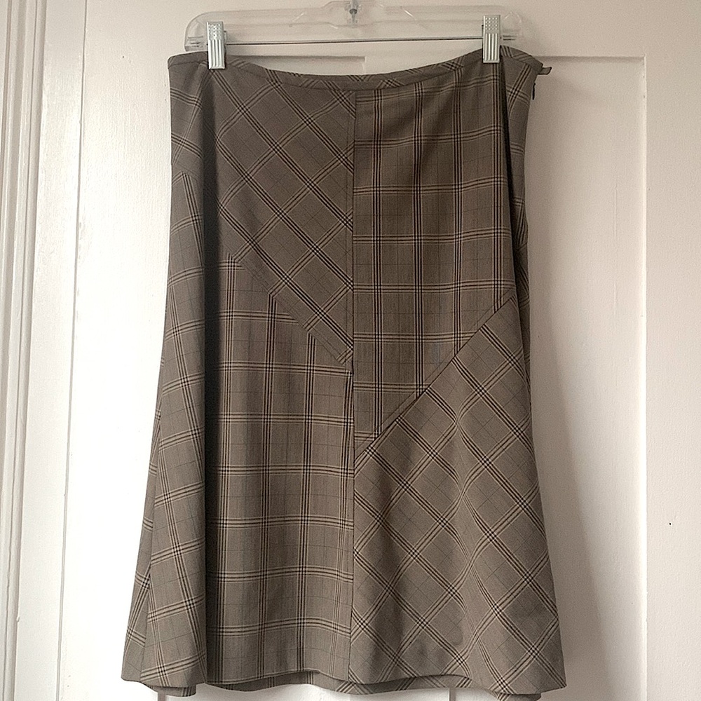 Nine West A-Line plaid skirt